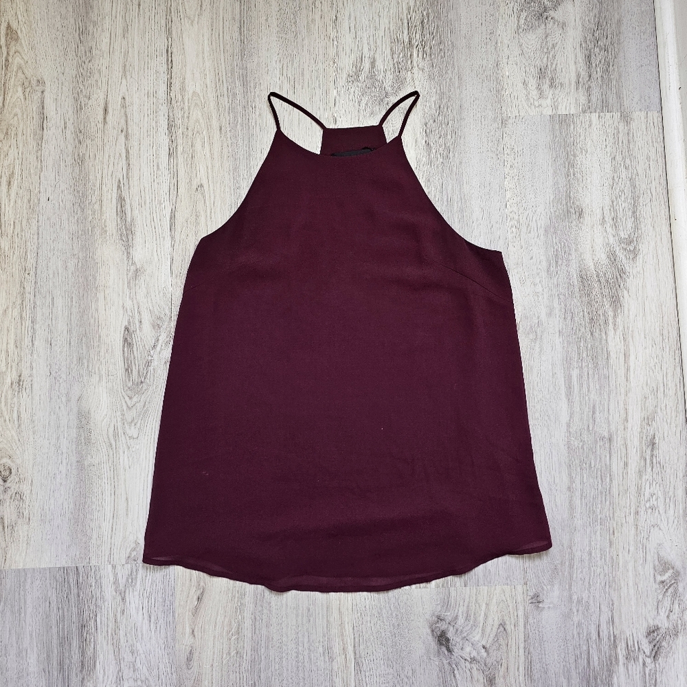 Blaque Label Layered Trapeze Wine Tank Top Size XS